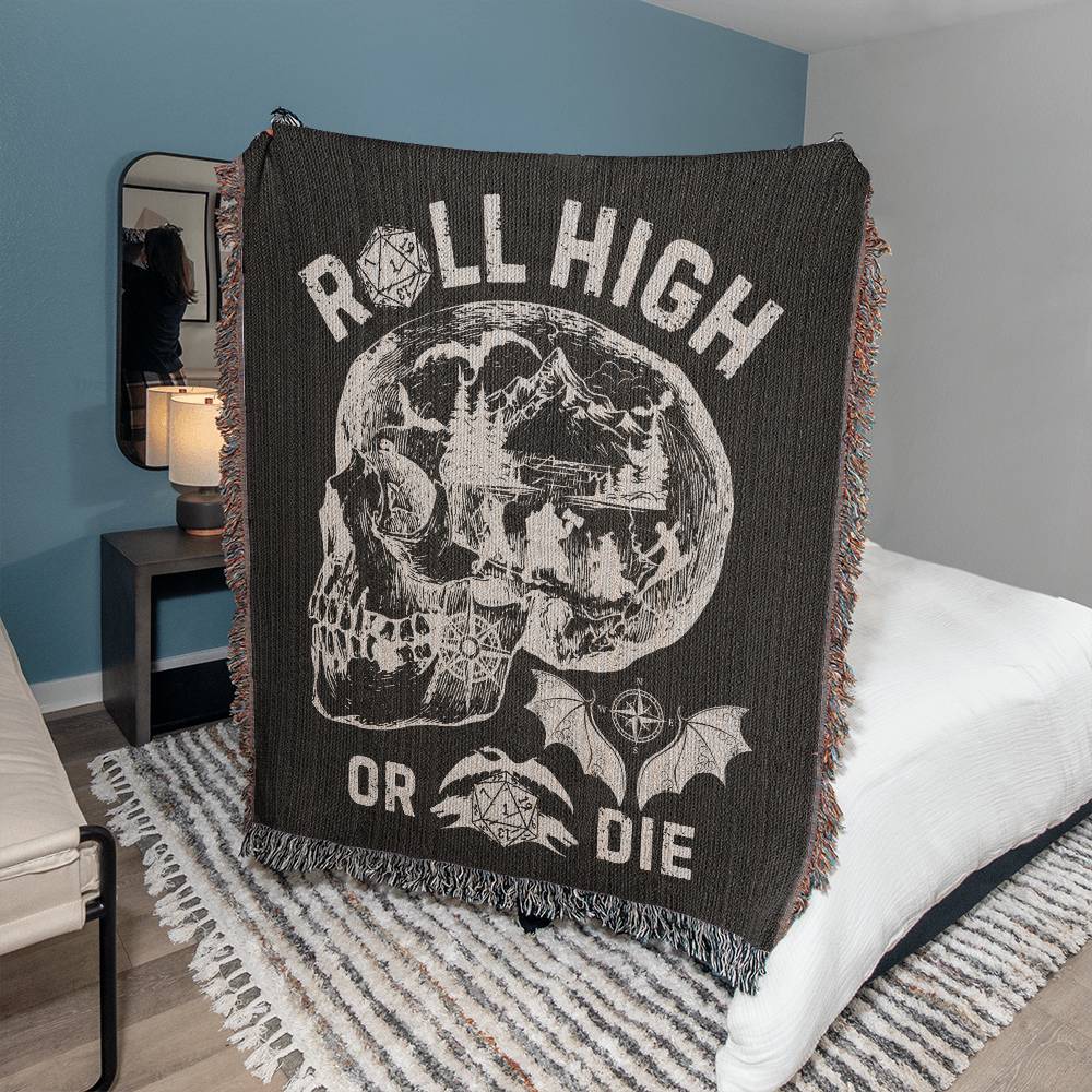 Dnd Blanket, Dungeon Master Gift, Gaming Room Decor, Tabletop Games Woven Tapestry Blanket, Birthday Gift for Video Game Lovers