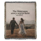 Custom Photo Woven Blanket – Personalized Wedding Anniversary Throw, Cotton Tapestry Blanket with Picture, Custom Couples Gift, Memorial Gift
