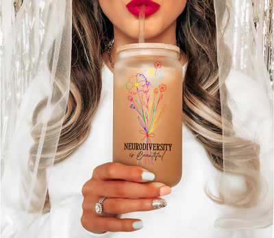 Autism Mug, Neurodiversity is Beautiful Flower Tumbler, Gift for Autism Mom, Autism Awareness, Adhd Gift, Asd Gift, Autism Teacher Gift