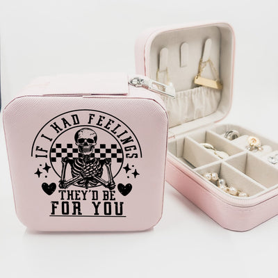 If I Had Feelings They’d Be For You Jewelry Box, Funny Valentine's Day Gift, Skeleton Valentine Gift, Valentine Skull Gift