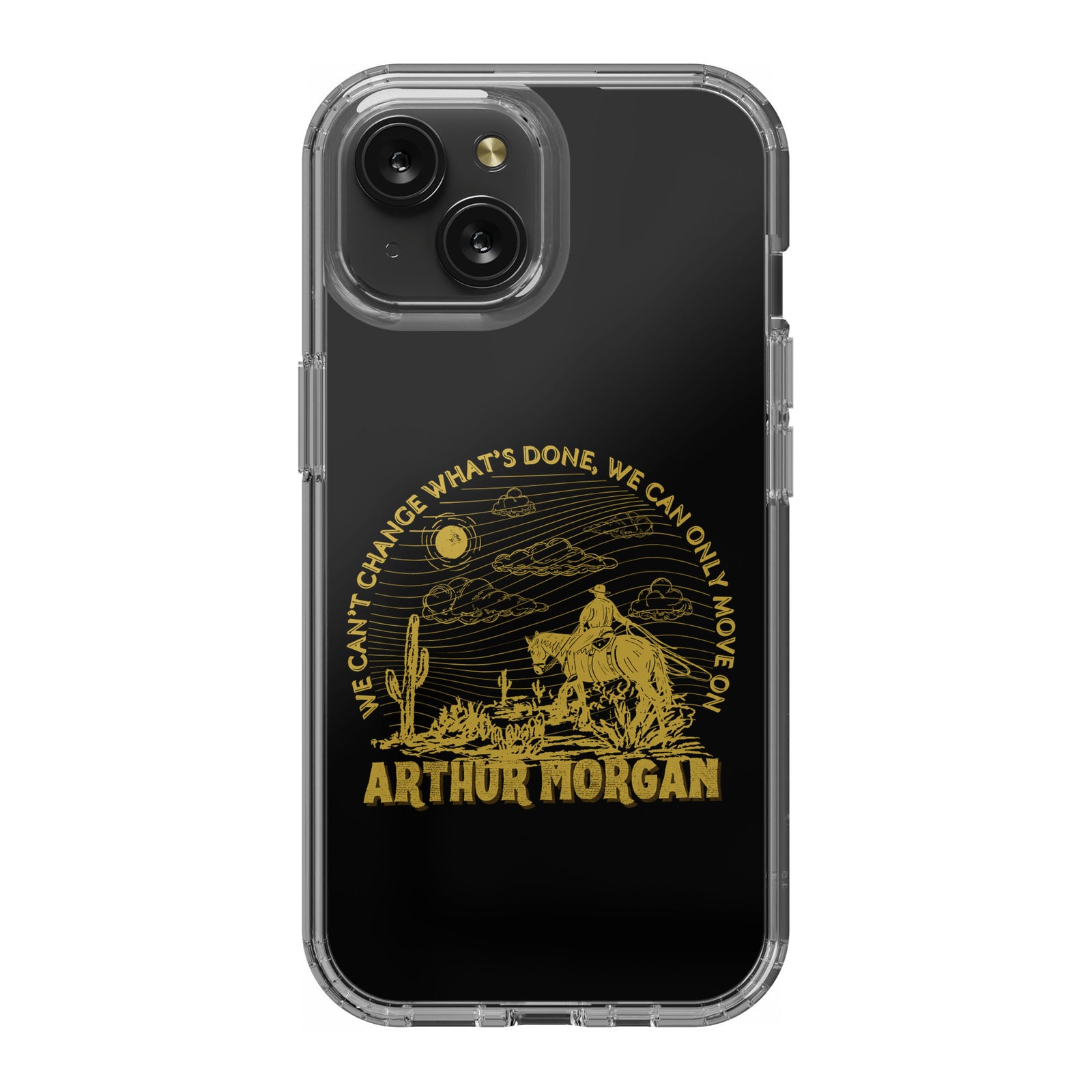 Arthur Morgan Clear iPhone 15 Case, Gamer Gifts for Her, Rdr2 Video Game Gift Ideas, Video Game Lover Gift, Red Dead Redemption 2 Gift for Him