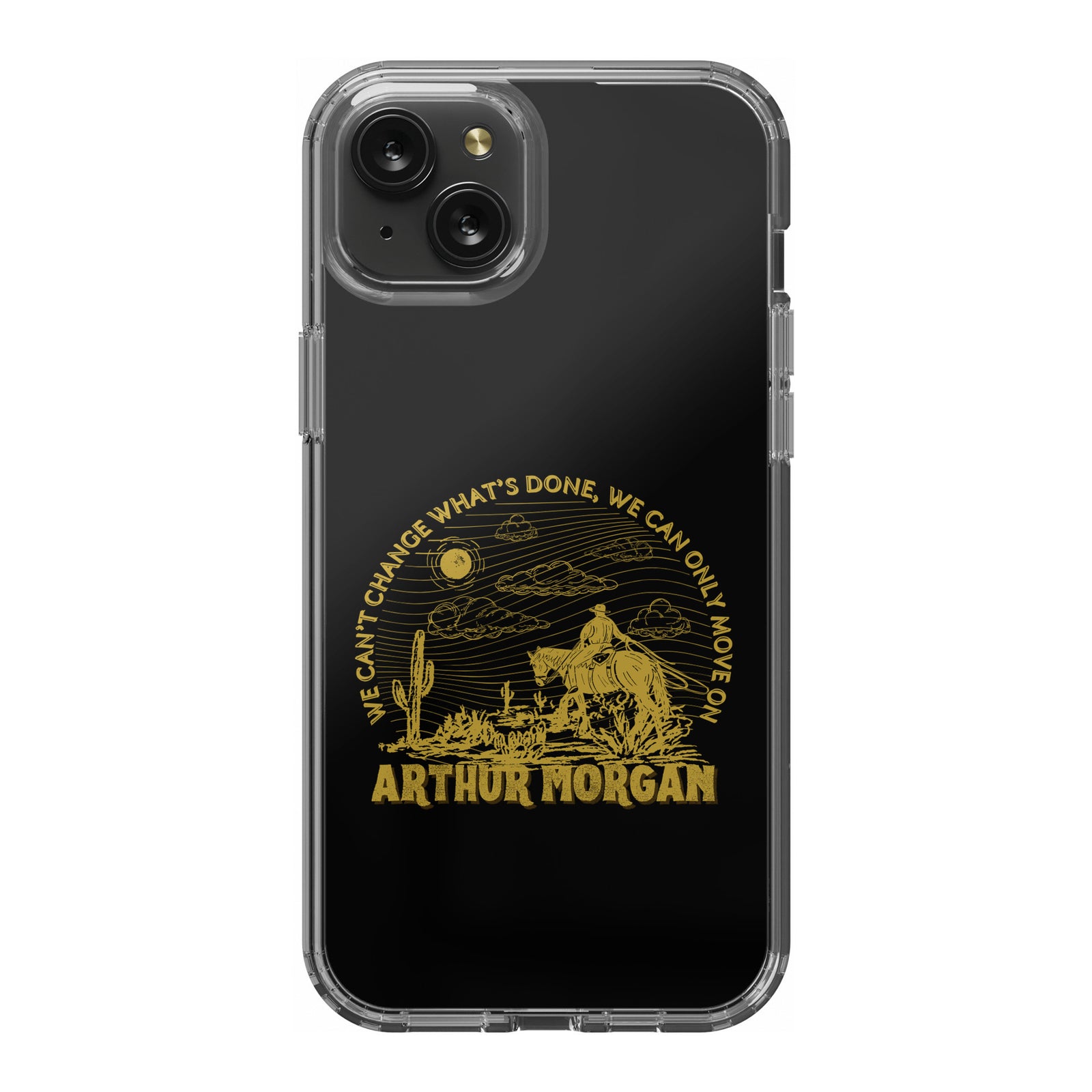 Arthur Morgan Clear iPhone 15 Plus Case, Gamer Gifts for Her, Rdr2 Video Game Gift Ideas, Video Game Lover Gift, Red Dead Redemption 2 Gift for Him