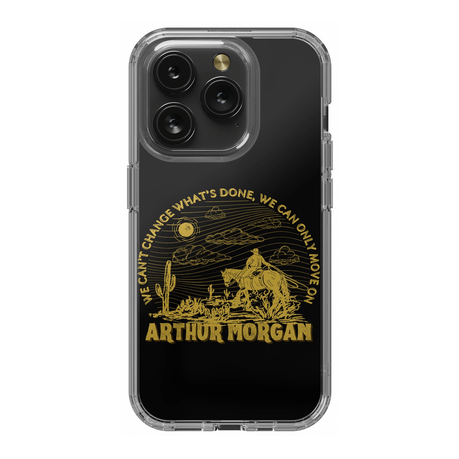 Arthur Morgan Clear iPhone 15 Pro Case, Gamer Gifts for Her, Rdr2 Video Game Gift Ideas, Video Game Lover Gift, Red Dead Redemption 2 Gift for Him