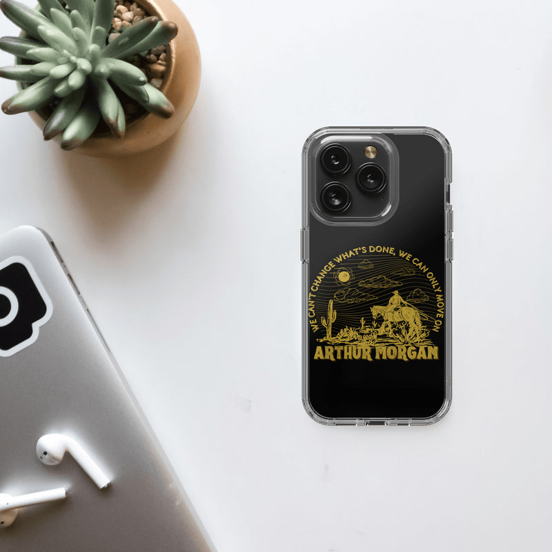 Arthur Morgan Clear iPhone 15 Pro Case, Gamer Gifts for Her, Rdr2 Video Game Gift Ideas, Video Game Lover Gift, Red Dead Redemption 2 Gift for Him