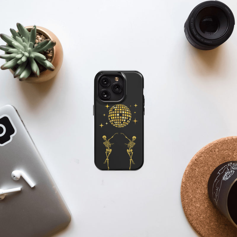 Dancing Skeleton MagSafe iPhone 15 Pro Case, Disco Ball Art Trendy Phone Cases, Birthday Gift for Bestie, Dark Acadamia, Spooky Gifts for Her