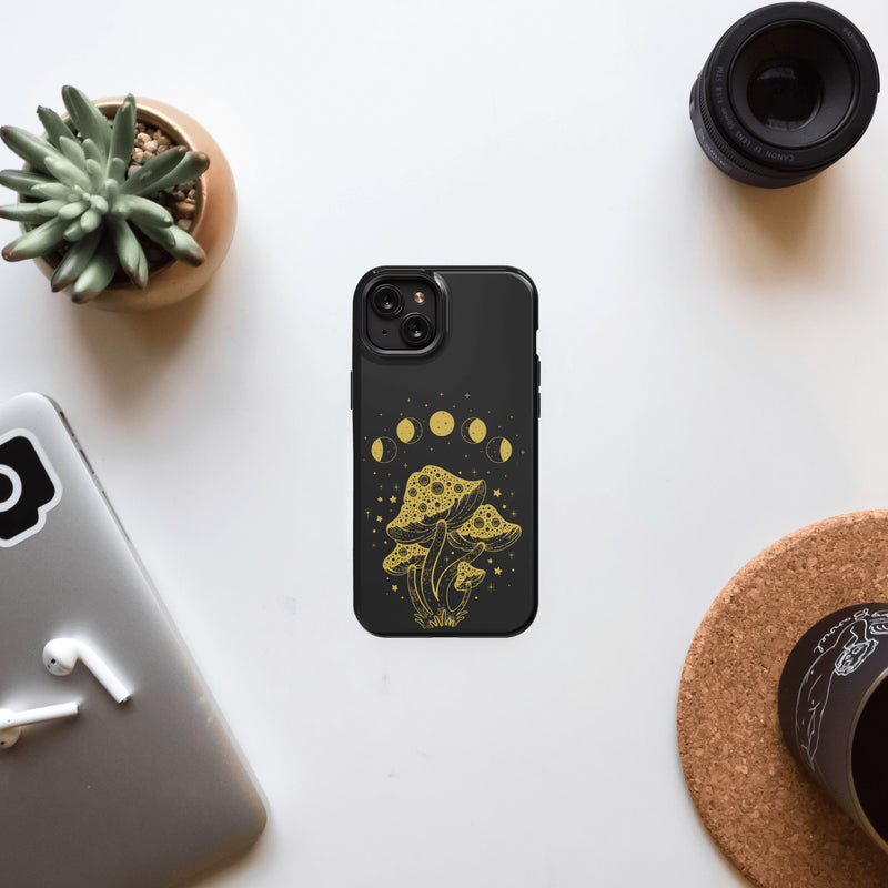 Moon Mushroom MagSafe iPhone 15 Plus Case, Vintage Cottage Core Phone Cases,  Nature Lovers Gift, Enchanted Forest, Birthday Gift for Her