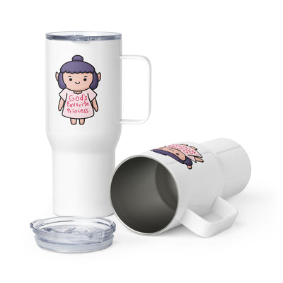 Baldur's Gate 3 Travel Mug with handle Tumbler, Shadowheart Gods Favorite Princess Cup, Funny Gaming Gift, Gamer Gift for Her, Cute Cartoon Tumbler