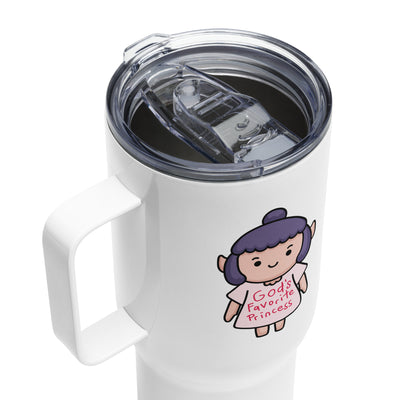 Baldur's Gate 3 Travel Mug with handle Tumbler, Shadowheart Gods Favorite Princess Cup, Funny Gaming Gift, Gamer Gift for Her, Cute Cartoon Tumbler