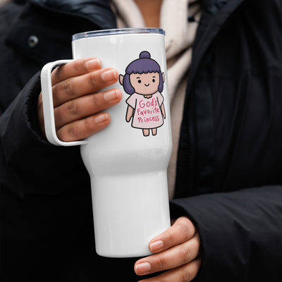 Baldur's Gate 3 Travel Mug with handle Tumbler, Shadowheart Gods Favorite Princess Cup, Funny Gaming Gift, Gamer Gift for Her, Cute Cartoon Tumbler