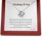 Thinking Of You Just Know You Have A Friend Right Here To Support You Love Knot Necklace | Loss of Baby Gift |  Pregnancy Loss Gift | Sorry For Your Loss Gift