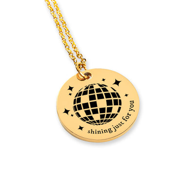 Personalized Shining Just For You Mirrorbal Necklace, Folklore Inspirational Necklace, BFF, Sister, Niece necklace