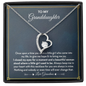 To My Granddaughter Once Upon A Time Forever Love Necklace | Granddaughter Gift From Grandmother for Birthday, Graduation