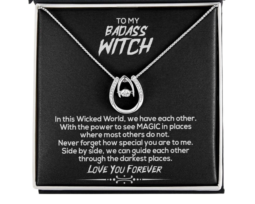 To My Badass Witch We Have Each Other Pure Luck Necklace | Gift for Best Friend | Unbiological Sister Gift For Bestie Birthday Necklace Gift Set