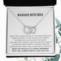 Gift for Best Friend Pair Necklace, Sister Gift, Badass Bitches Gift, Best Friend Tribe Birthday Gift Idea