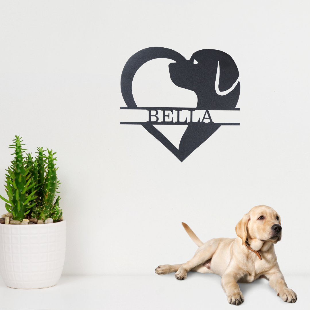 Personalized Dog Love Monogram Metal Wall Mount| Custom Dog Lover Wall Art| Custom Kennel Wall Sign| Gifts for Dog Mom