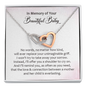 In Memory Of Your Beautiful Baby I'll Offer You A Shoulder To Cry On Interlocked Heart Necklace | Loss of Baby Gift |  Pregnancy Loss Gift | Sorry For Your Loss Gift