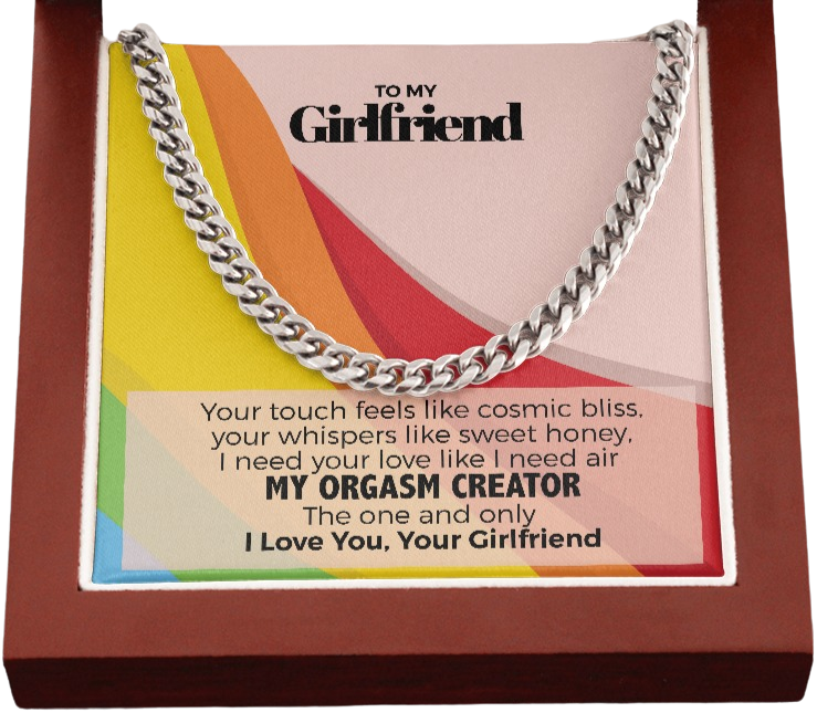 To My Girlfriend Cosmic Bliss Chain Necklace | LGBTQ+ Gift, Lesbian Girlfriend Gift, Valentine's Day Gift, Gift for Her