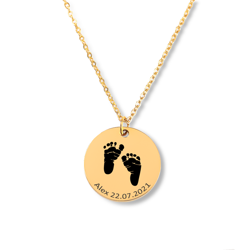 Personalized To My Sweet Mommy Baby Feet Pendant | Gift For New Mom | Gift for Mommy| First Time Mom Necklace Necklace