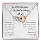 As I Sit In Heaven My Spirit Is Always With You Interlocked Heart Necklace | Loss of Baby Gift |  Pregnancy Loss Gift | Bereavement Gift