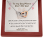 To My Dog Mama, Don't Be Sad Heart Necklace | Loss of Dog memorial | Dog loss gifts | Rainbow Bridge Dog | Pet sympathy gift