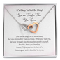 It's Okay Not To Be Okay You Are Tougher Than You Know Interlocked Heart Necklace | Loss of Baby Gift |  Pregnancy Loss Gift | Sorry For Your Loss Gift