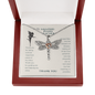 To My Amazing Piano Teacher Dragonfly Necklace | Piano Teacher Gifts | Piano Teacher Thank You Gift