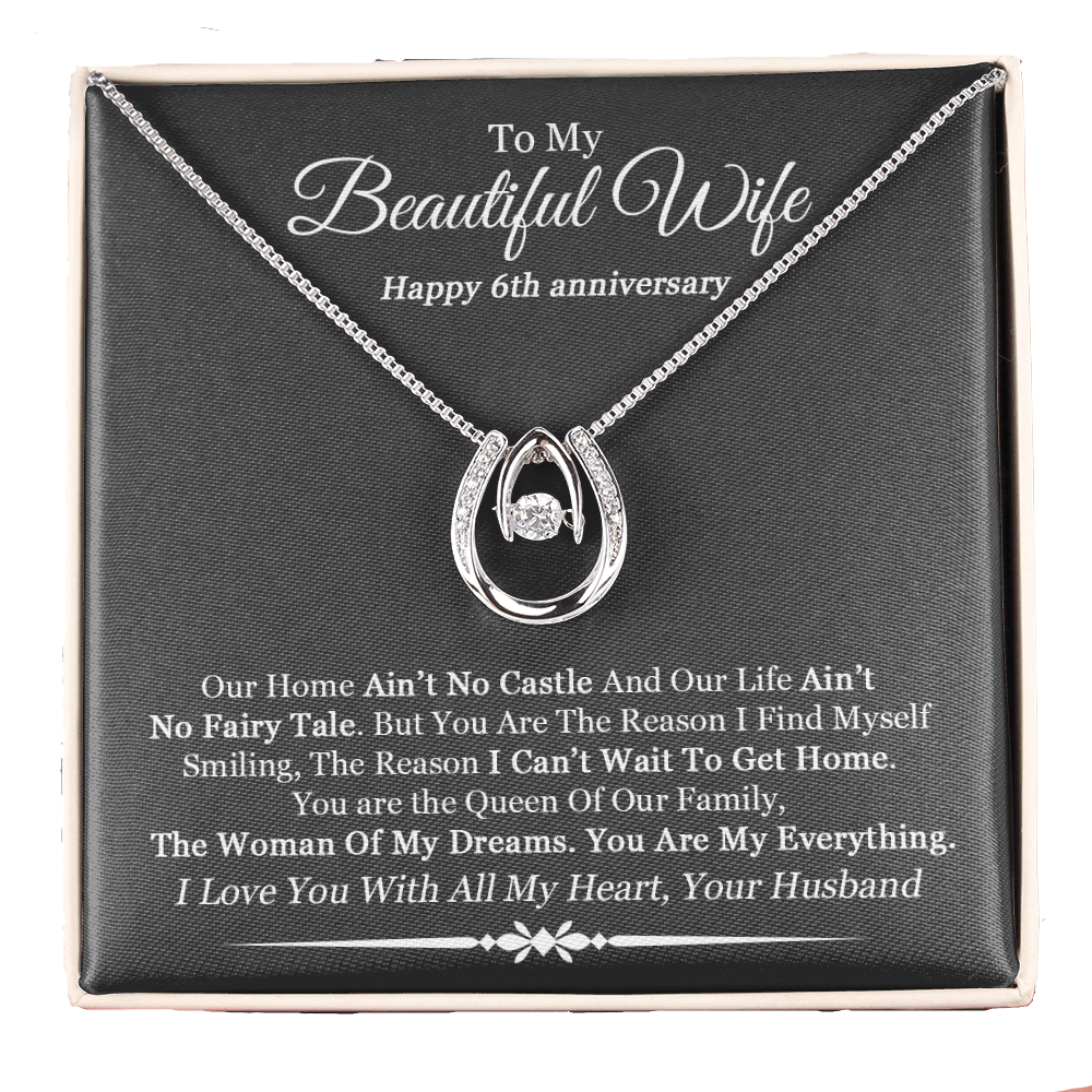 Gift For My Beautiful Wife 6th Year Anniversary Necklace | 6th Year Wedding Anniversary Gifts | 6th Wedding Anniversary Gift For Her