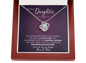 To Our Daughter You Are Our Biggest Achievement Love Knot Necklace | Daughter Birthday, Christmas, Graduation Gift | For Our Daughter Necklace
