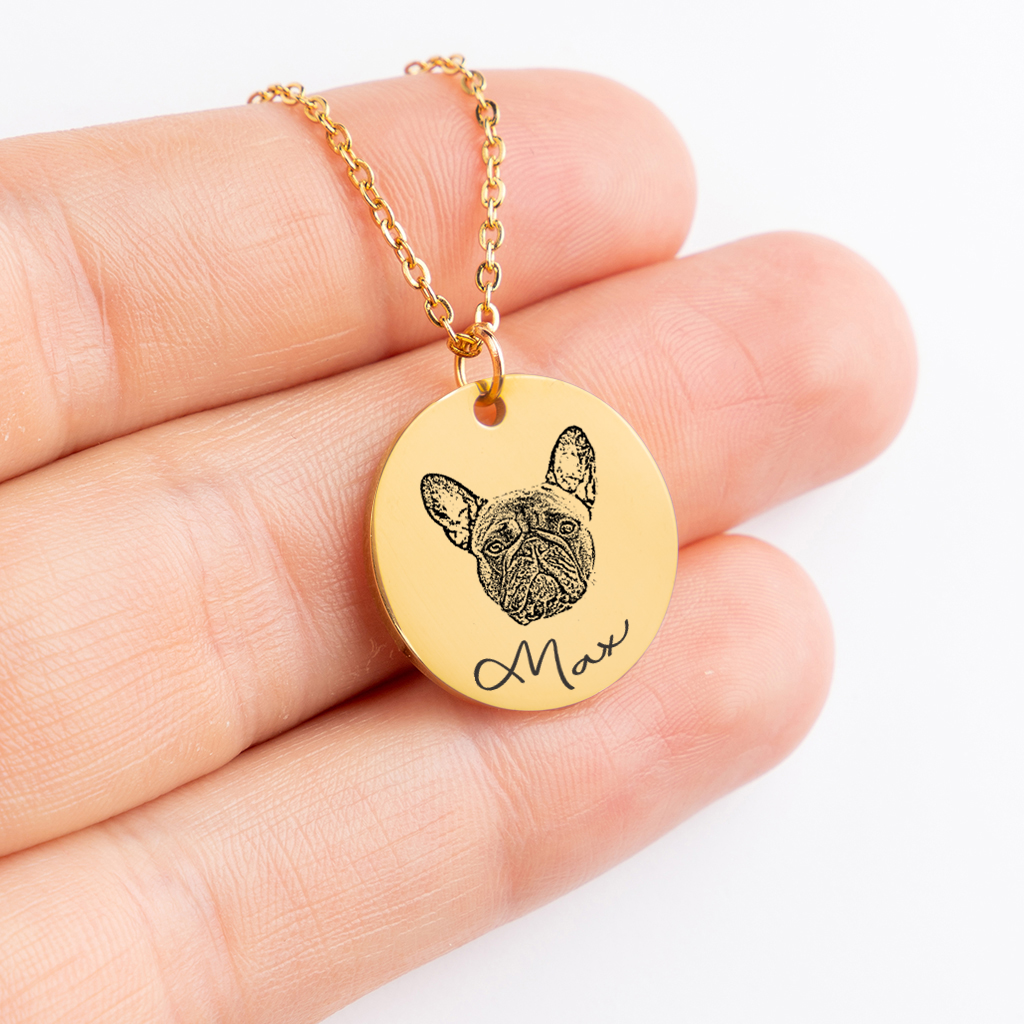 Personalized dog memorial sales necklace