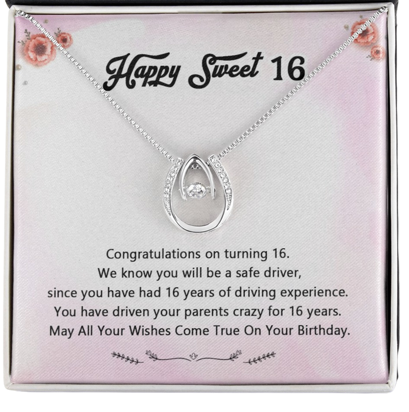 Funny Sweet 16 Birthday Necklace | Gift For Sweet 16th Birthday | Sweet 16 Birthday | Gift for Niece, Granddaughter