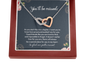 You'll Be Missed So Glad Our Paths Crossed Interlocking Hearts Necklace | Farewell Gift for Coworker |  New Job Gift |  Fresh Start Gift for Coworker