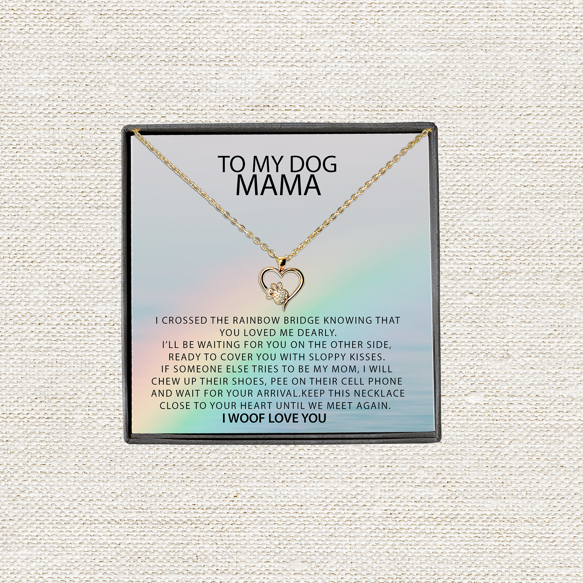 Custom Giant Rainbow Bridge Dog Memorial Necklace, Dog Sympathy Gift, Loss of Pet,  Dog Mom Necklace for Death of Dog