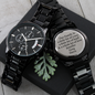 Personalized Engraved Chronograph Watch, Fathers day gift, Name Charm Watch for Men with Family Names