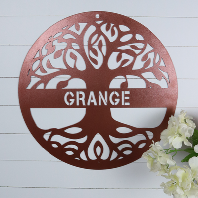 Personalized Tree of Life Metal Wall Sign|  Custom Family Name Wall Art| Metal Home Decor | Housewarming Gift Idea