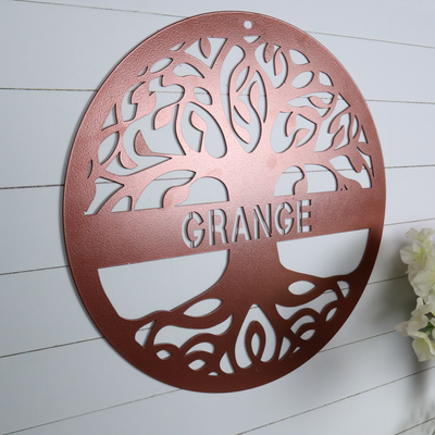 Personalized Tree of Life Metal Wall Sign|  Custom Family Name Wall Art| Metal Home Decor | Housewarming Gift Idea