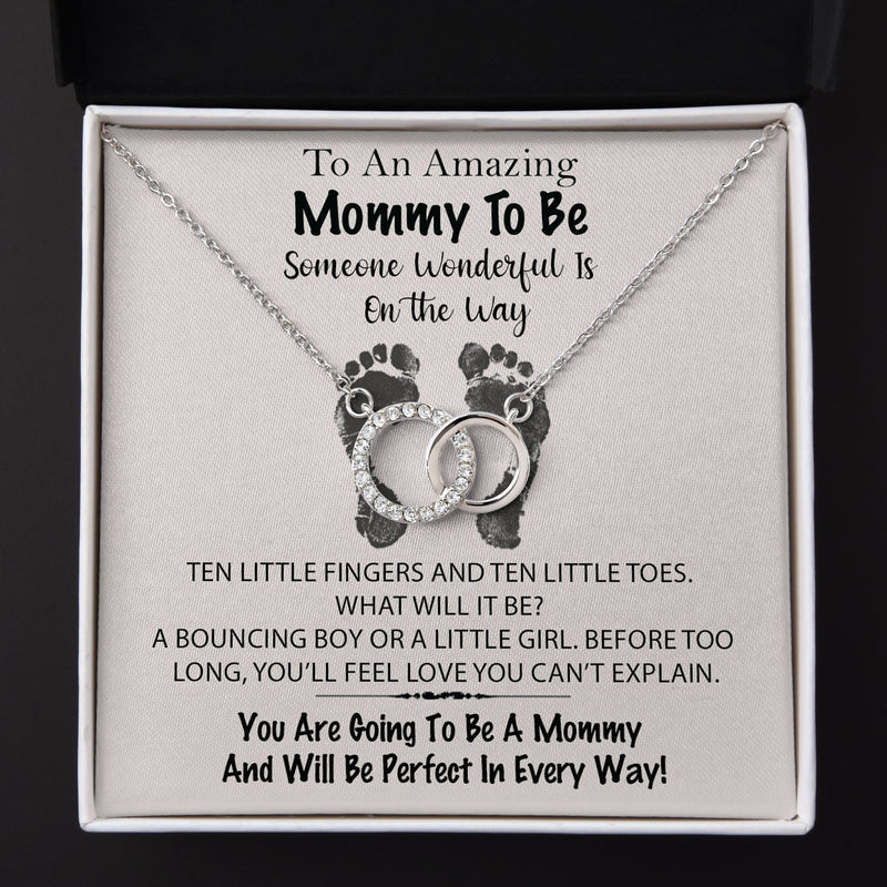 To An Amazing Mommy To Be Pair Necklace Gift | Congratulatory Gift for First Time Mom | Pregnancy Gift for Best Friend | Gift for Mom to Be Necklace