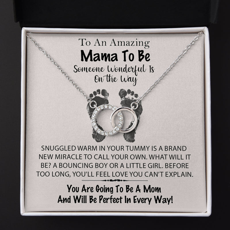 To An Amazing Mama To Be Pair Necklace Gift | Gift for First Time Mom | Gift for Best Friend | Gift for Mom to Be Necklace