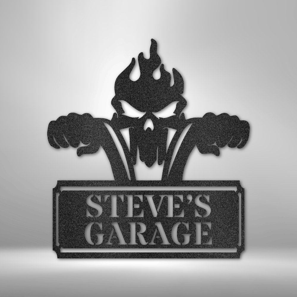 Personalized Rough Ride Monogram Metal Wall Sign| Man Cave Wall Art| Custom Garage Metal Sign