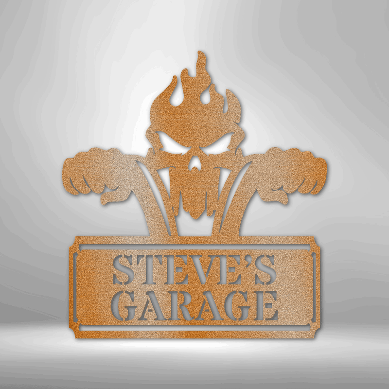 Personalized Rough Ride Monogram Metal Wall Sign| Man Cave Wall Art| Custom Garage Metal Sign