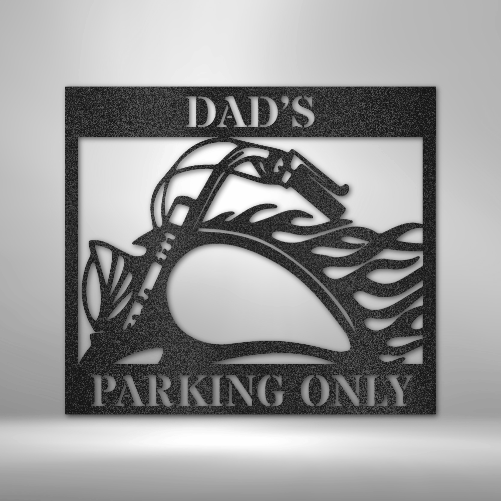 Personalized Square Hog Parking Metal Wall Sign| Harley Davidson Biker Parking Sign| Housewarming Gift Idea| Birthday Gift Idea for Dad