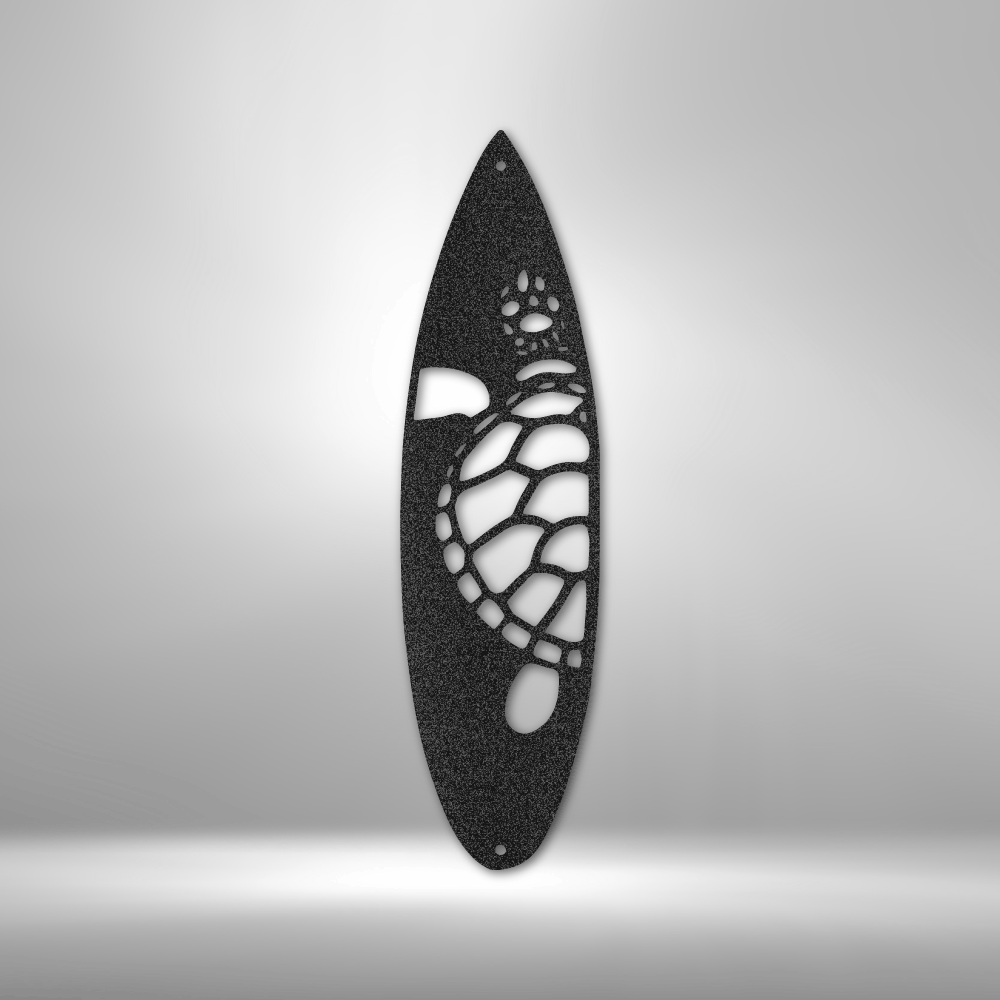 Surf Board Turtle Metal Wall Sign| Surfer Gift Idea| Gift for her| Christmas Gift Idea