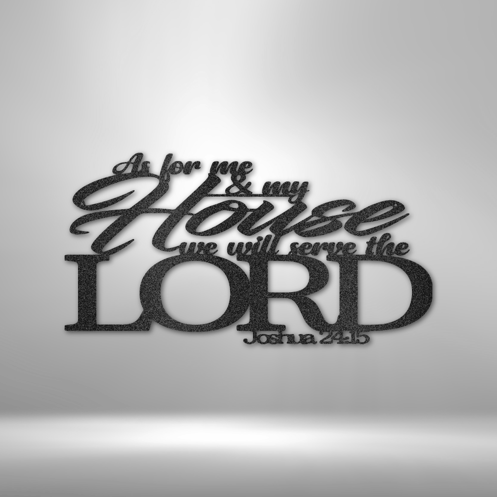 Joshua 24.15 Metal Wall Sign Quote | Large Metal Bible Verse Wall Art| Biblical Metal Wall Art