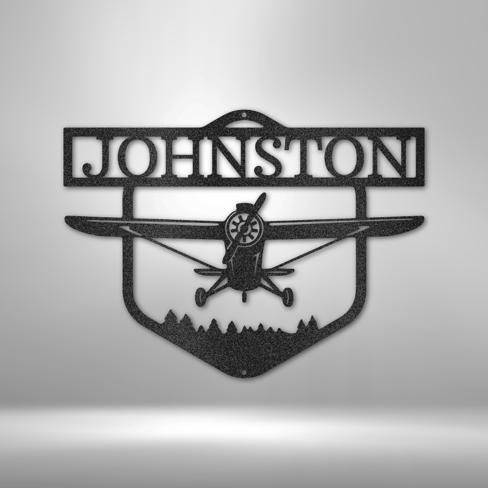 Personalized Flying High Monogram Metal Wall Sign| Pilot Gift Idea| Custom Plane Metal Wall Art