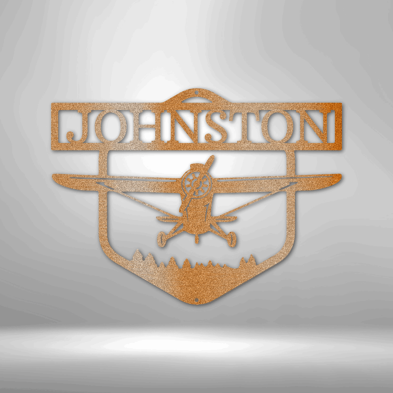 Personalized Flying High Monogram Metal Wall Sign| Pilot Gift Idea| Custom Plane Metal Wall Art