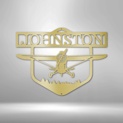 Personalized Flying High Monogram Metal Wall Sign| Pilot Gift Idea| Custom Plane Metal Wall Art