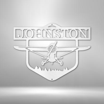 Personalized Flying High Monogram Metal Wall Sign| Pilot Gift Idea| Custom Plane Metal Wall Art