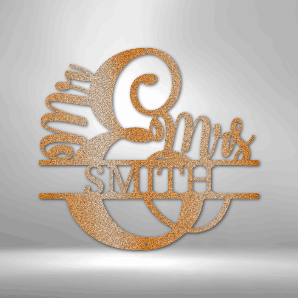 Personalized Couples Monogram Metal Wall Art | Wedding Gift Idea| Housewarming Gift| Newlywed Couple Gift Idea