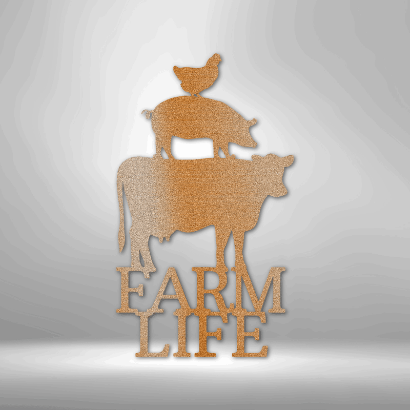 Farm Life Animals Metal Wall Art| Steel Cut Metal Wall Sign| Rustic Living | Housewarming Gift
