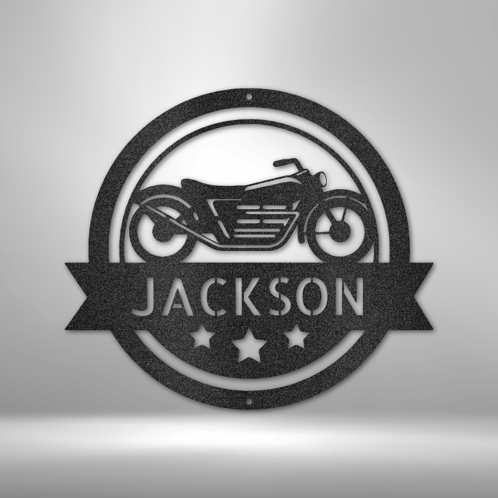 Personalized Motorcycle Specialist Monogram Metal Wall Sign| Motorcycle Garage Metal Wall Sign| Biker gift ideas for Him