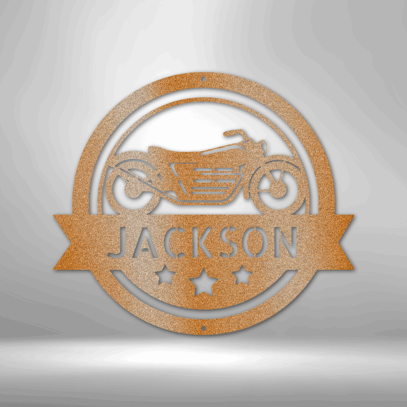 Personalized Motorcycle Specialist Monogram Metal Wall Sign| Motorcycle Garage Metal Wall Sign| Biker gift ideas for Him